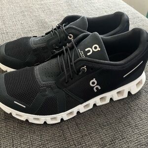 On Running Black and White Athletic Shoes